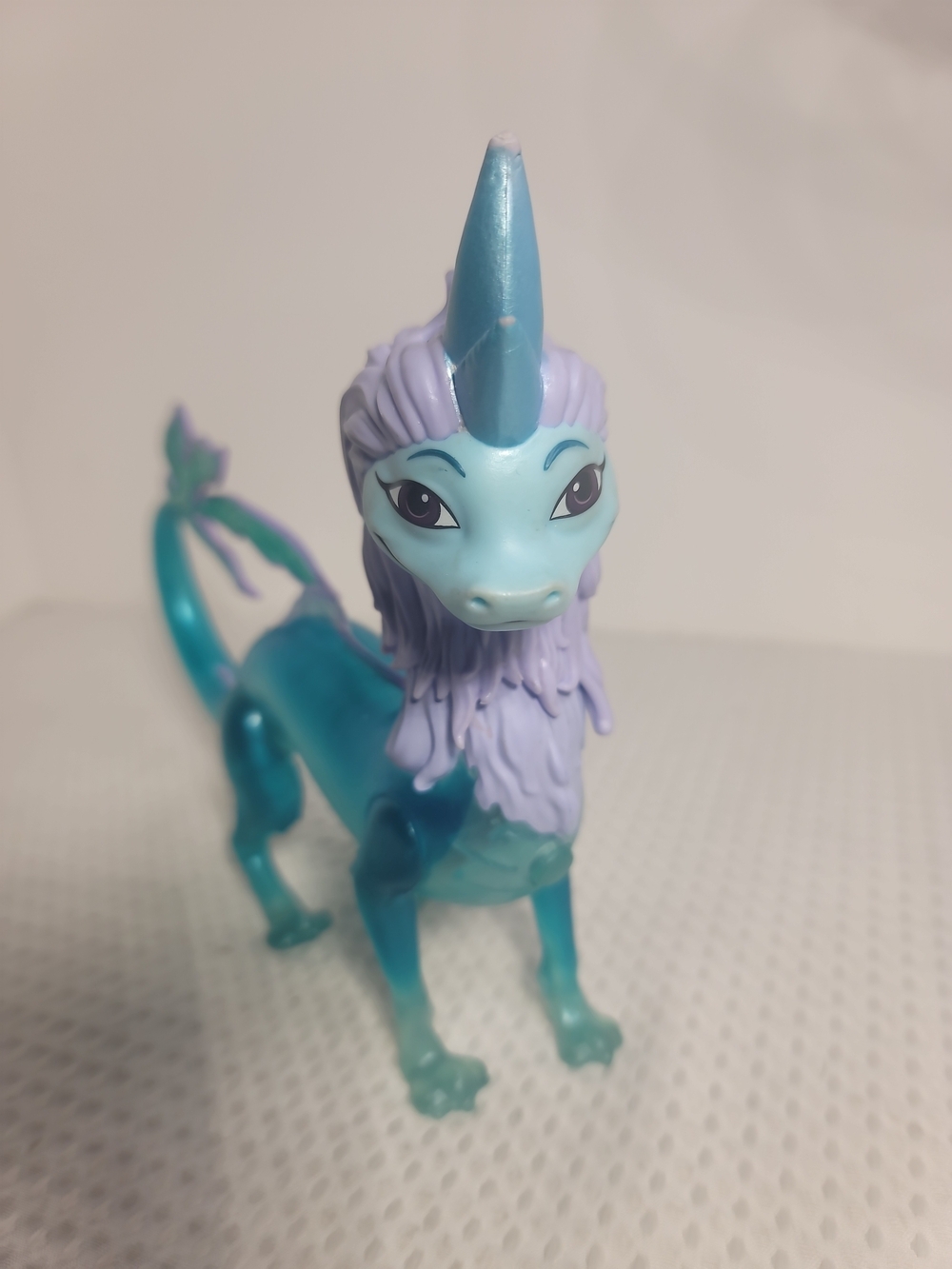 Iridescent Teal & Lavender Mythical Creature Figurine